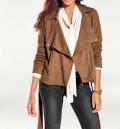 Velourslederimitatblazer camel