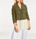 Velourslederjacke khaki