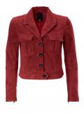 Velourslederjacke rot