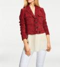 Velourslederjacke rot