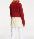 Velourslederjacke rot