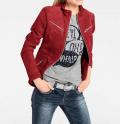 Velourslederjacke rot