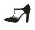 Velourslederpumps schwarz