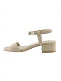 Veloursledersandalette beige