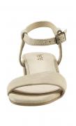 Veloursledersandalette beige