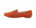 Velourslederslipper orange