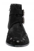 Velourslederstiefelette schwarz