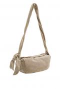 Veloursledertasche sand