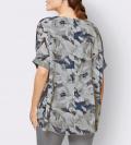 Viskose-Seiden-Bluse im Lagenlook bunt