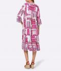 Volant-Druckkleid champagner-pink