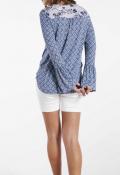 Volantshirt marine-blau