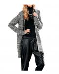 Wandlungs-Strickjacke schwarz-creme