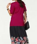 Wasserfall-Shirt dunkelpink