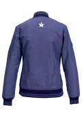 Wattierte Marken-Bomberjacke marine
