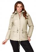 Wattierte Outdoorjacke beige