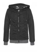 Wattierter-Marken-Blouson schwarz