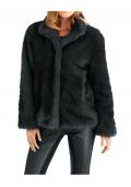 Webpelzjacke schwarz