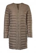 Wende-DaunenLongjacke taupe