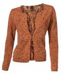 Wende-Druckstrickjacke orange-schwarz