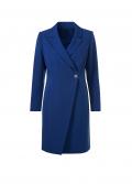 Wickel-Kleid mit Schmuckknopf royalblau