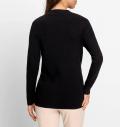 Wickel-Optik-Pullover mit Cut-Out schwarz