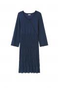 Wickel-Strickkleid mit Jersey-Unterkleid nachtblau Gr. 48