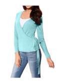 Wickelpullover aqua