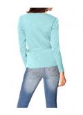 Wickelpullover aqua