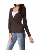 Wickelpullover schokobraun