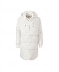 Winter-Steppmantel mit Kapuze ecru