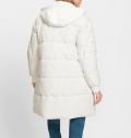 Winter-Steppmantel mit Kapuze ecru