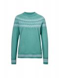 Woll-Kaschmir-Jacquard-Pullover jade