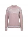 Woll-Kaschmir-Jacquard-Pullover mauve