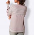 Woll-Kaschmir-Jacquard-Pullover mauve