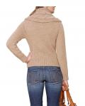Woll-Strickjacke camel