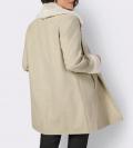 Wolljacke mitPelz-Imitat-Details sand