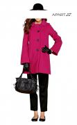 Wollmantel pink