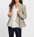 Ziegen-Nappaleder-Jacke sesam