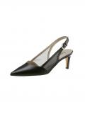 Ziegen-Nappaleder-Slingpumps schwarz