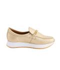 Ziegen-und-Rind-Nappaleder-Slipper creme-metallic