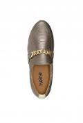Ziegen-und-Rind-Nappaleder-Slipper khaki-metallic