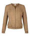 Ziegenveloursleder-Blouson camel