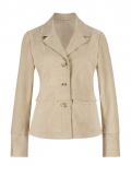 Ziegenvelourslederblazer beige