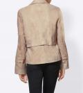 Ziegenvelourslederblazer beige