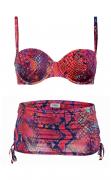 nakeprint-Bikini mit Schnürung bunt Größe 40 D-Cup